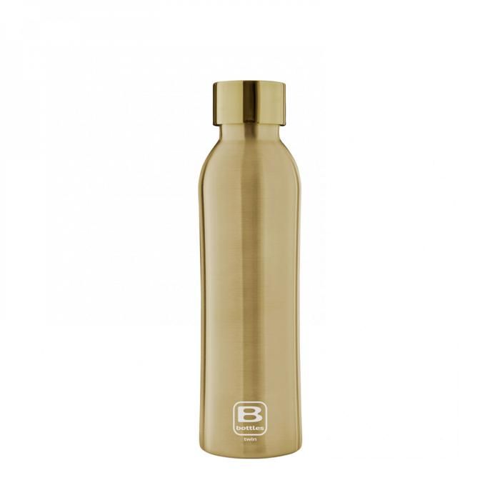 YELLOW GOLD BRUSHED BBOTTLE DOUBLE PAROIS TWIN 500 ML
