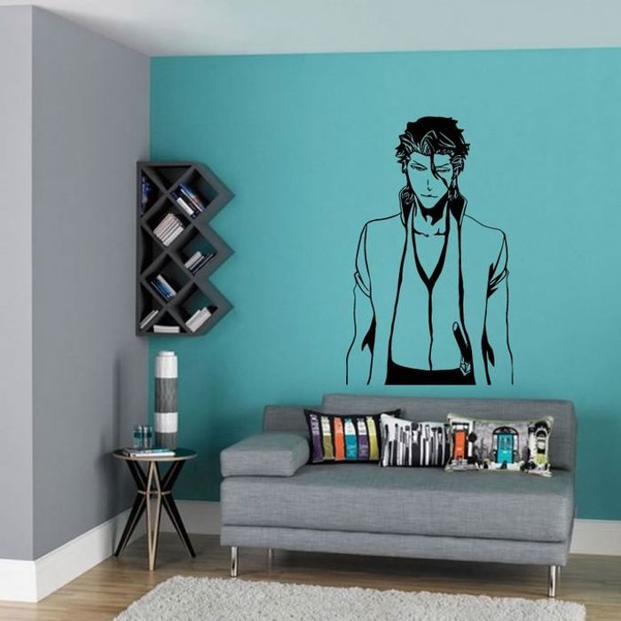 Sticker mural - Bleach - Aizen Sousuke - Vinyle - Décoration moderne - 55x90 cm