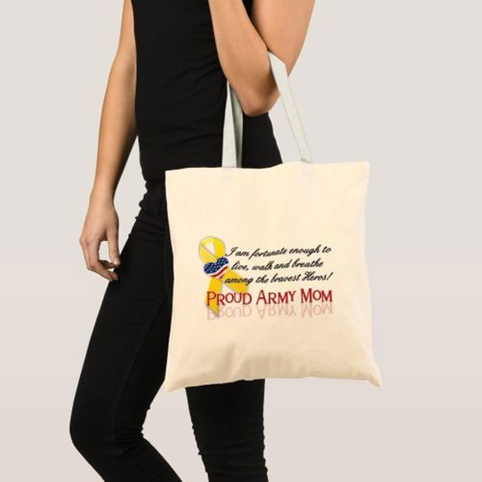 Tote Bag Maman fière d'armée Unique, haute qualité