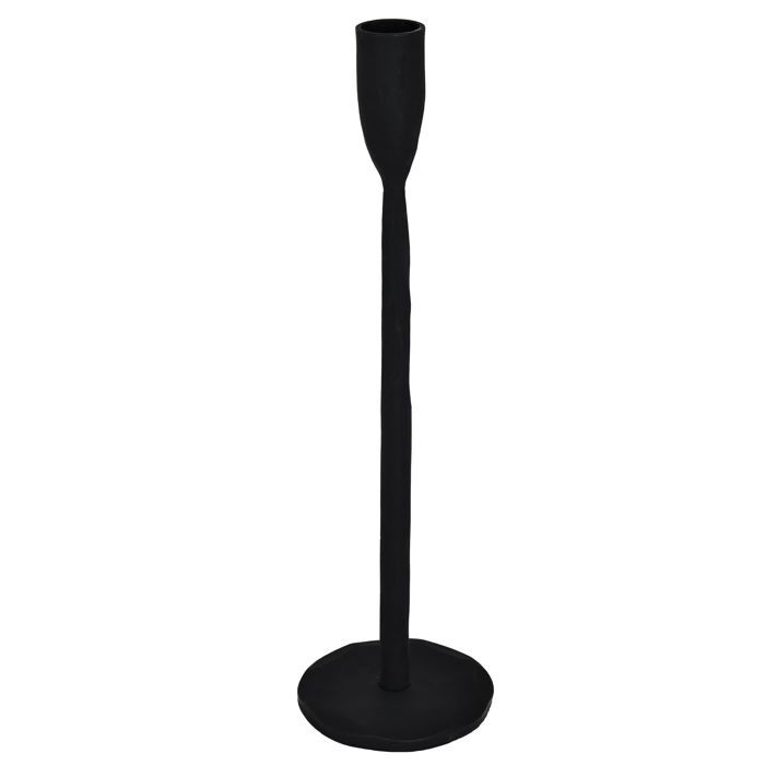 Bougeoir - JELLICOE - 20 cm - Noir - Métal - Intérieur