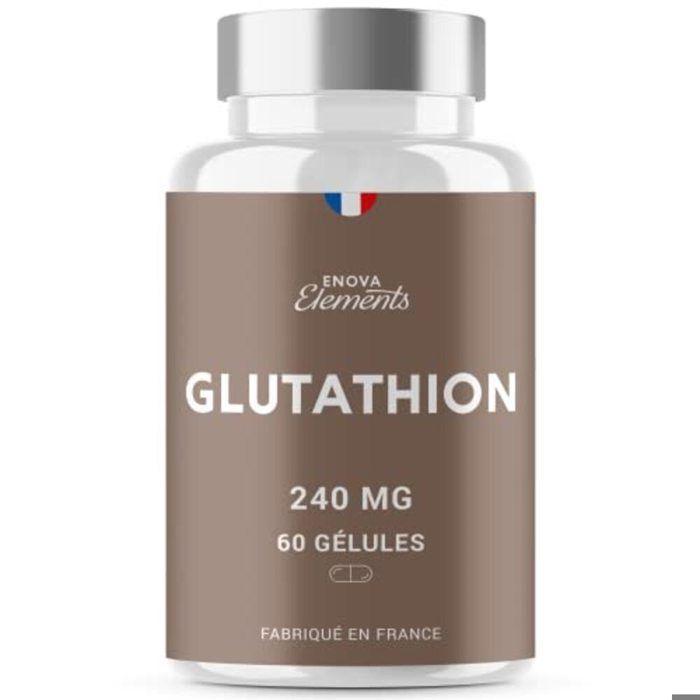 GLUTATHION - Réduit à 98% + NAC - Immunité, Antioxydant, Anti-âge, Peau parfaite - 1 mois de cure - 240 mg - Fabriqué en France