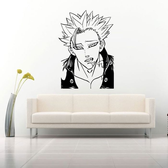 Sticker mural - Seven Deadly Sins - Ban Fox Sin - Non toxique - Effet brique - 50x70 cm