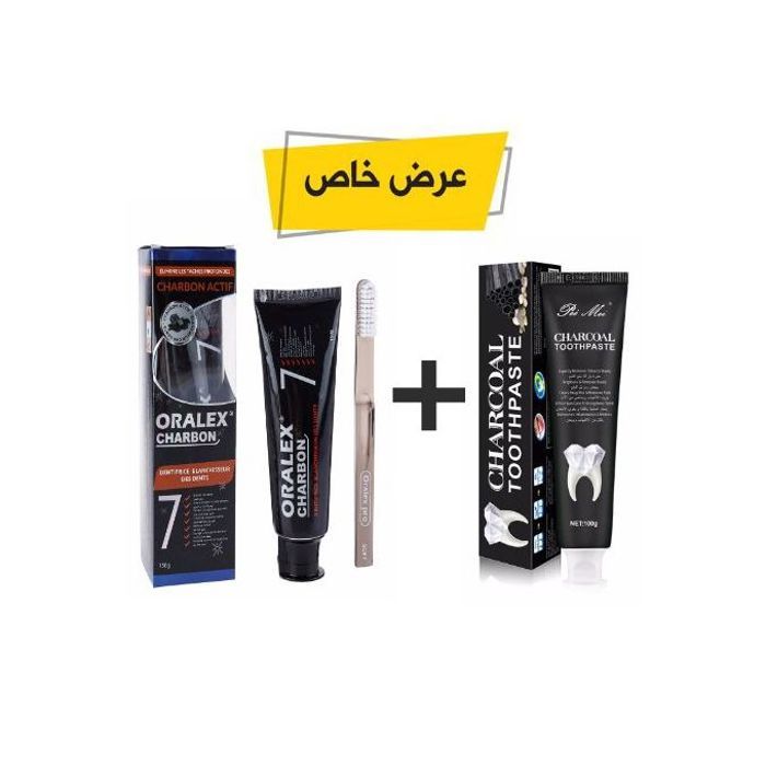 ORALEX PACK 2 Dentifrices au Charbon de bambou et herbes naturel