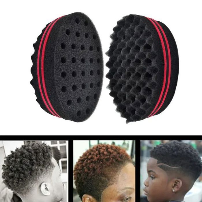 Éponge twist cheveux curl brosse bobine style afro
