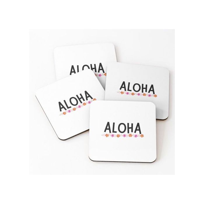 Dessous de Verre - Aloha - Multicolore - 4 pièces - Décoration Marocaine - Pour Adultes