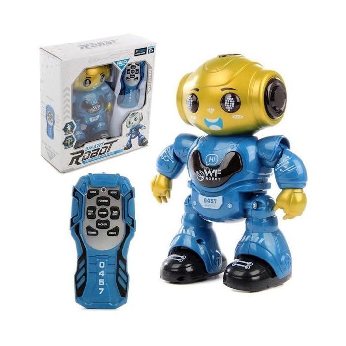 Robot intelligent télécommandé - WF Robot - Tête Jaune - Interactif - Programmable - Lumières LED