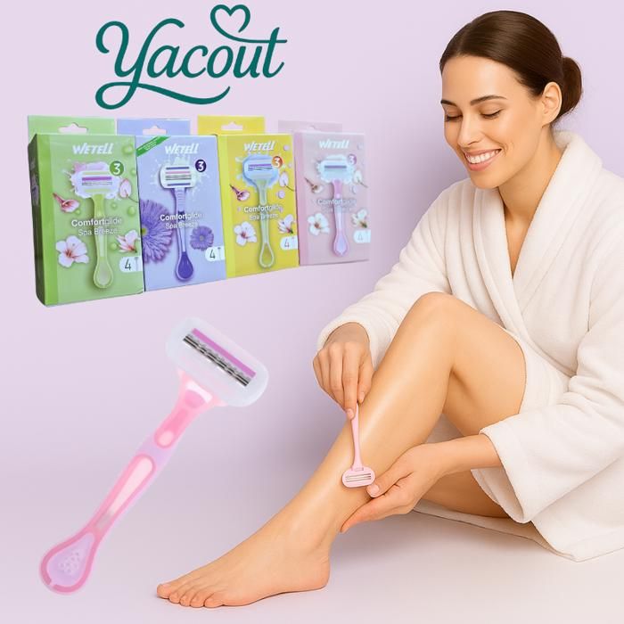 Wetell Comfortglide Spa Breeze – Rasoir Femme 3 Lames, Pack x4 Multicolore
