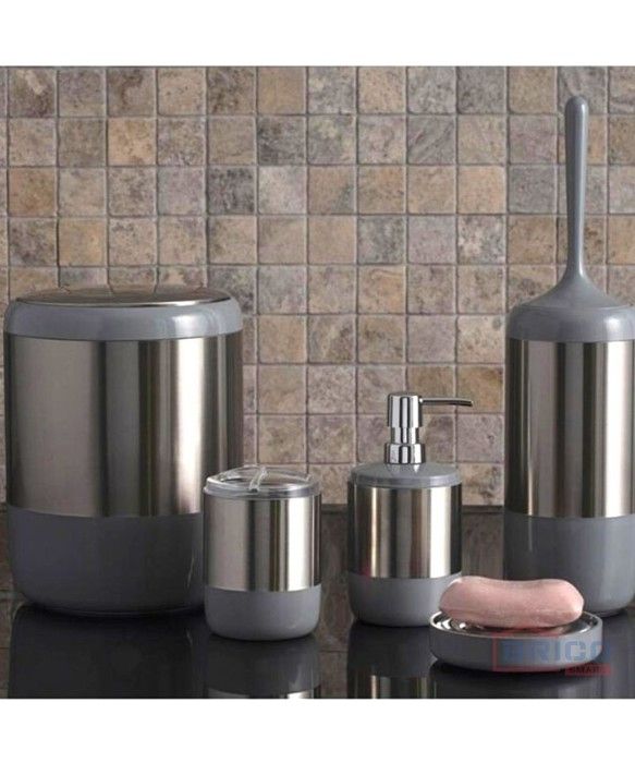 Ensemble de salle de bain lima (5 pièces - Gris )