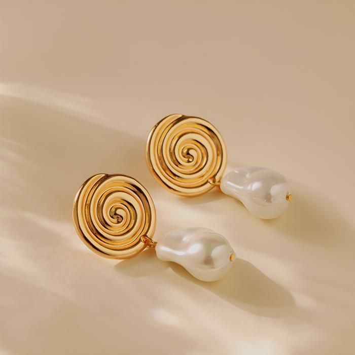 Clémentine Paris Boucles d'oreilles de Luxe Dorée OGN0037