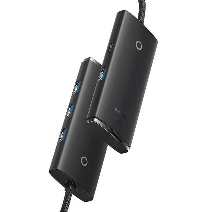 Adaptateur Baseus Adaptateur HUB USB-A 4 ports /USB-A vers USB 3.0*4/ 25 cm Noir-WKQX030001