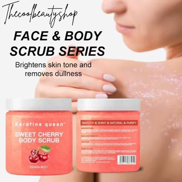 Gommage corporel cerise Exfoliant 100% naturel,nettoyage en profondeur