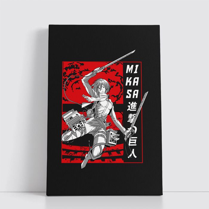 Tableau Manga Japonais sur Toile – Affiche Murale Attack on titan 25x40 cm pour Déco Otaku 22