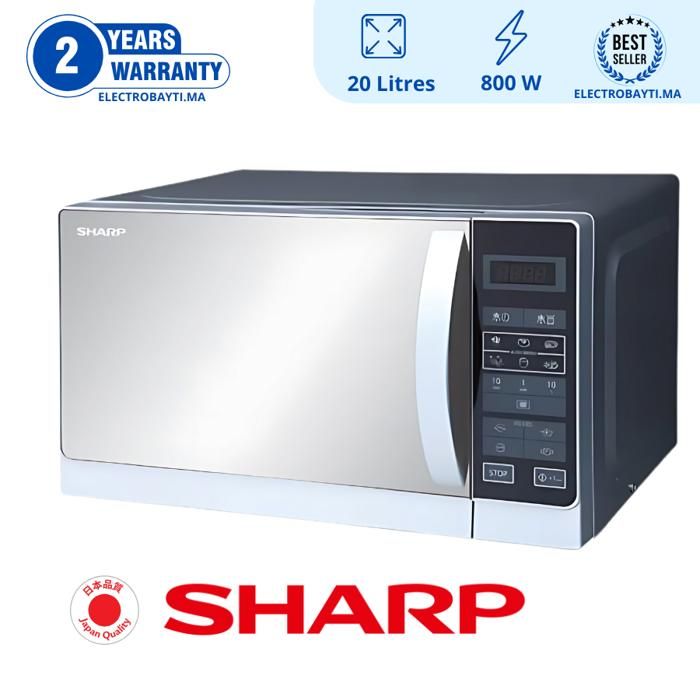 Micro-Ondes - 20L - 800W - Silver écran digital fonction décongélation