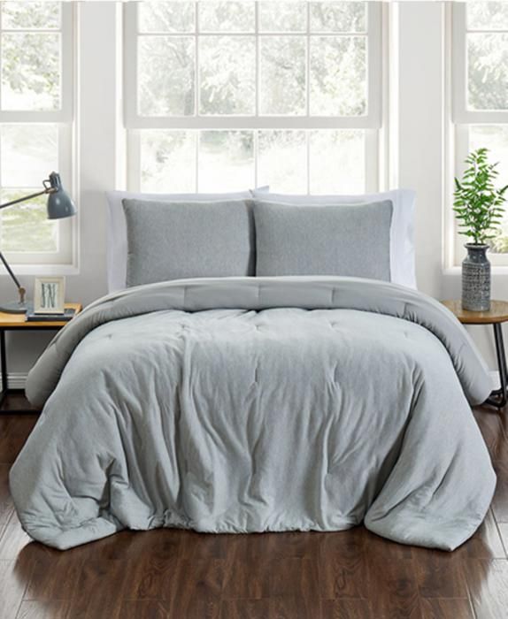 SET COUETTE 2 PIECES - 172x228cm - GRIS
