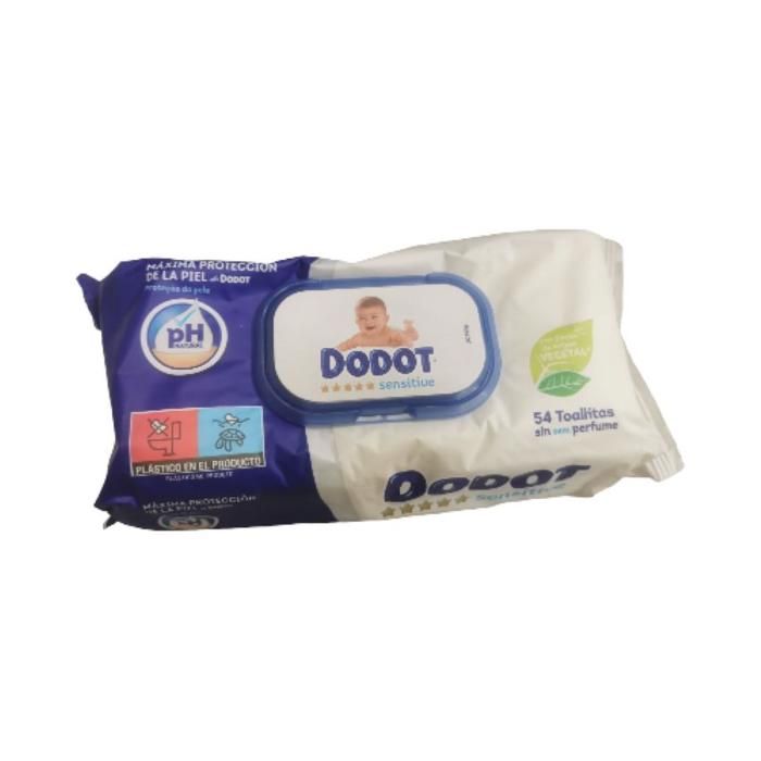 LINGETTE DODOT SENSITIVE PH NEUTRE 54 UNITES