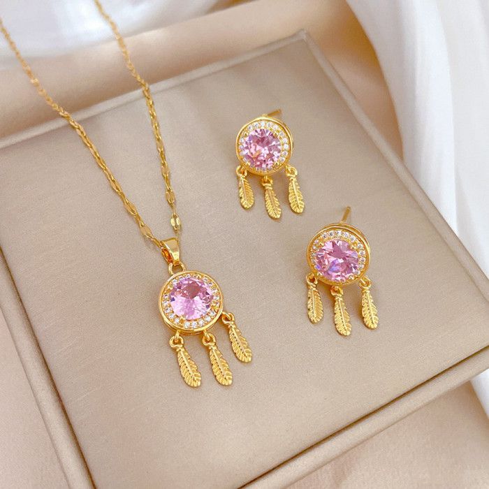 Ensemble de Bijoux - EGO - EGO011 - Doré - Acier - Cristal