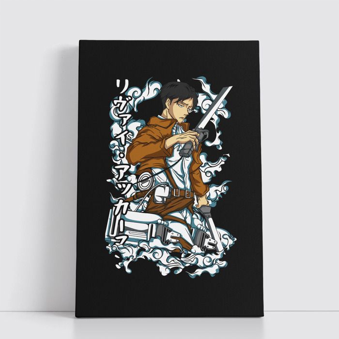 Tableau Manga Japonais sur Toile – Affiche Murale Attack on titan 25x40 cm pour Déco Otaku 27