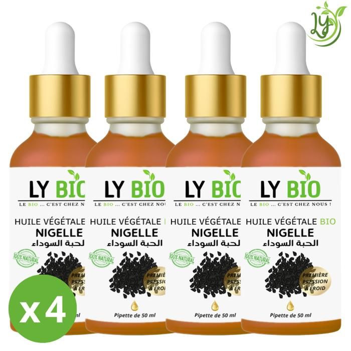 LYBIO PACK HUILE NIGELLE 50ML - PIPETTE LOT DE 4 bouteilles