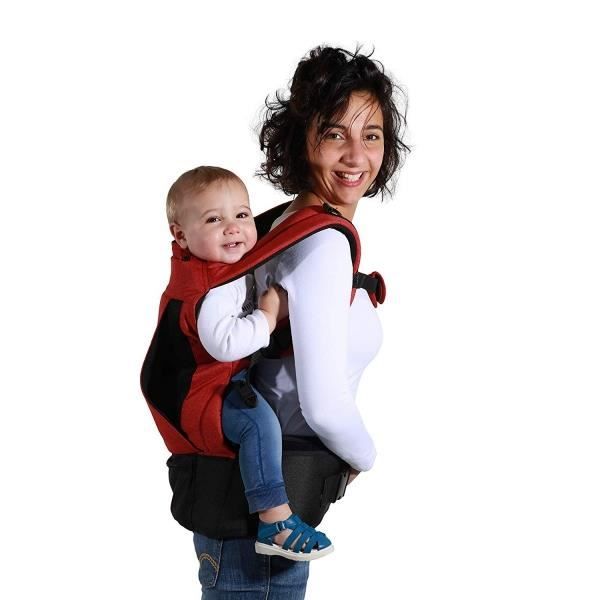 Porte bébé physiologique physionest - red chic - safety 1st