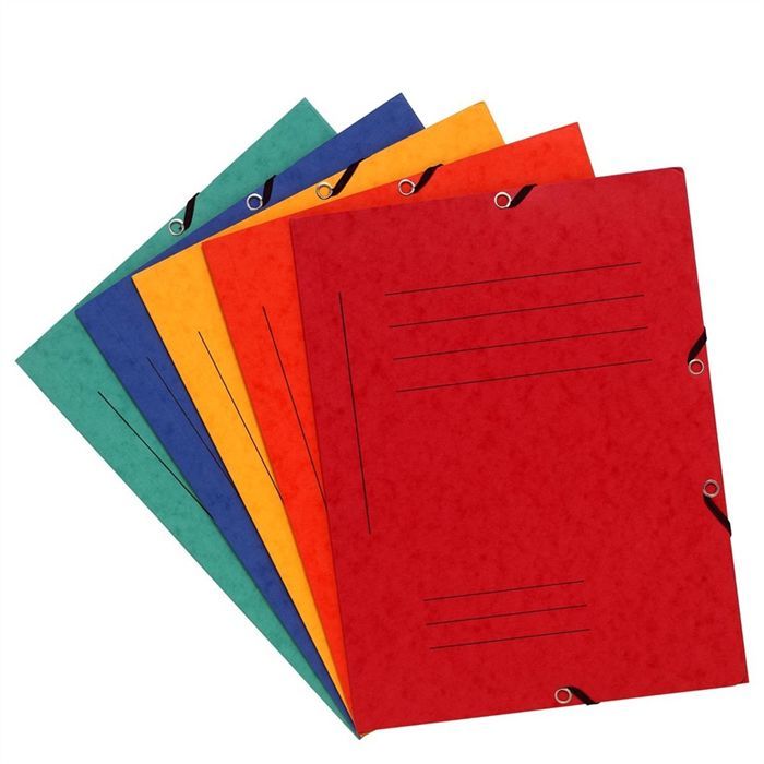 Chemise à elastique 3 rabats avec lignes préimprim