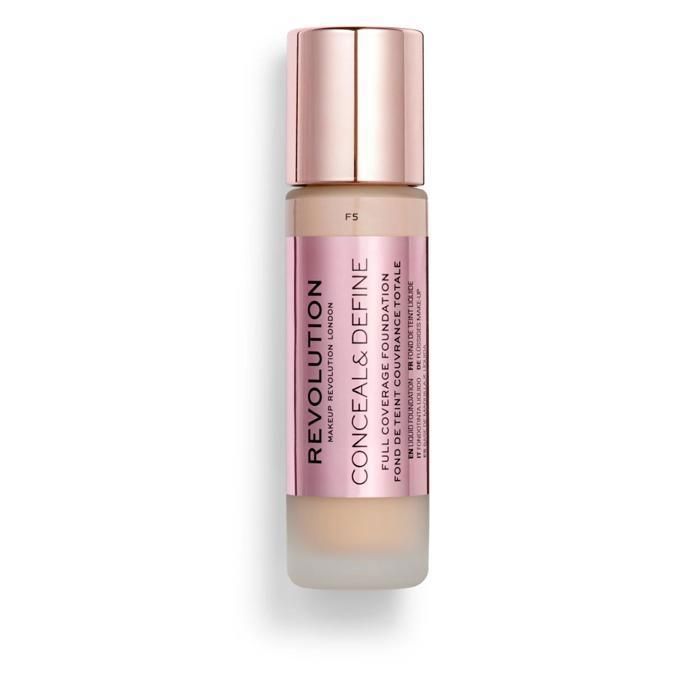 Fond de teint - REVOLUTION BEAUTY - Conceal & Define F5 - Couvrance légère - Fini semi-mat - 50 nuances