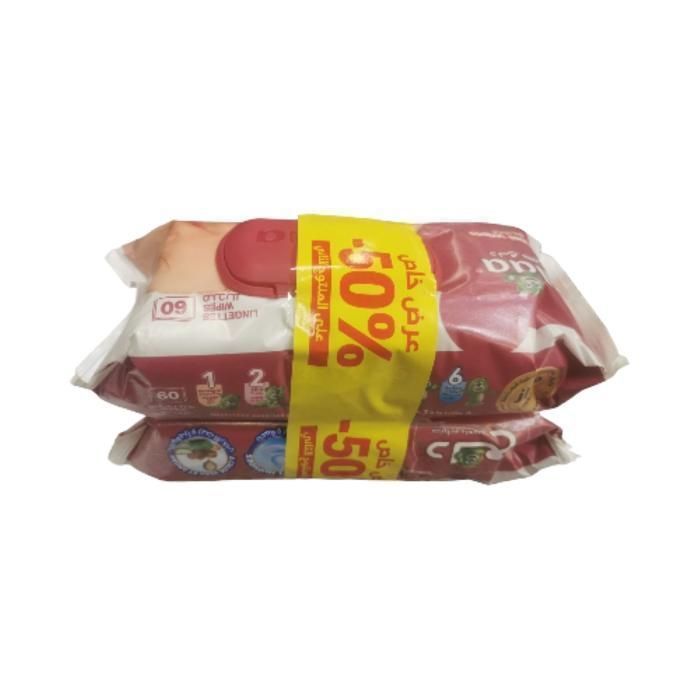 LOT DALAA LINGETTE 60U DUO PACK (2EME A -50%)