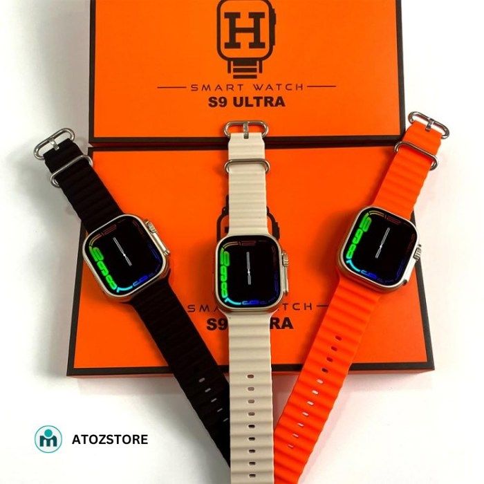 Montre Connectée S9 ULTRA avec appels Bluetooth, fréquence cardiaque tension artérielle oxygène Suivi Sportif, Couleur aléatoire