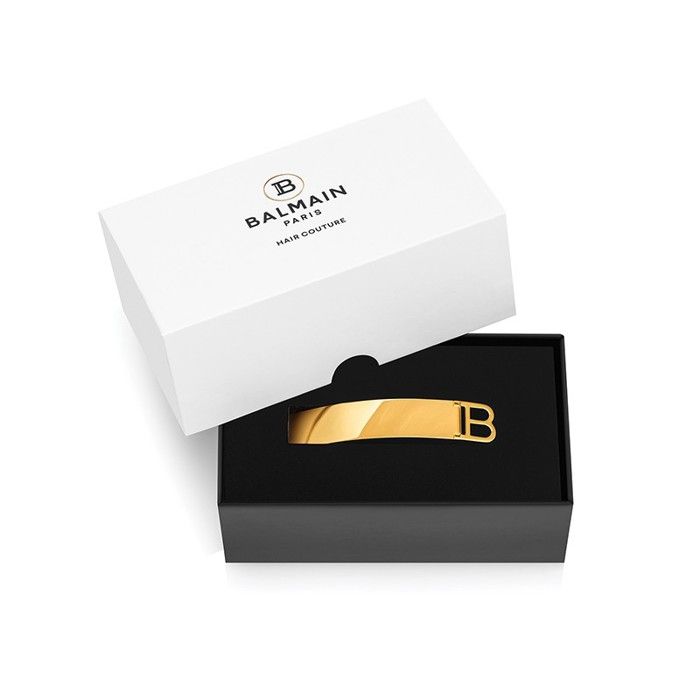 BALMAIN BARRETTE CHEVEUX MEDIUM 18K GOLD PLATED SS21 LIMITED EDITION