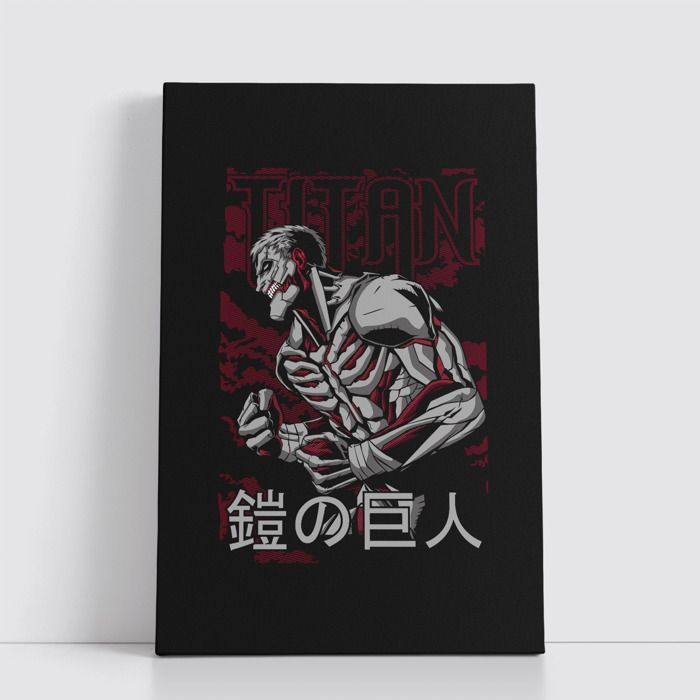 Tableau Manga Japonais sur Toile – Affiche Murale Attack on titan 25x40 cm pour Déco Otaku 26