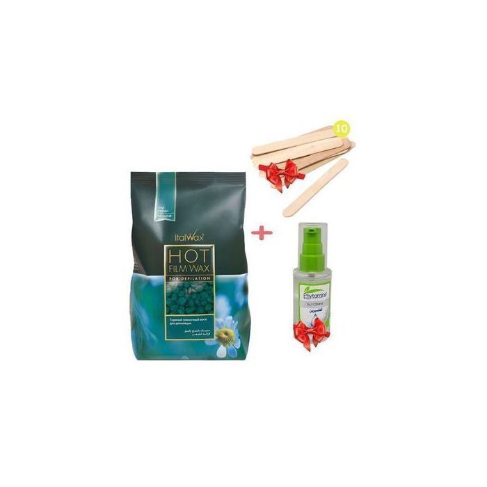Italwax Cire pour épilation 1KG +10 Spts+Huile de glycérine Gratuitement