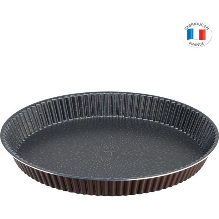 TEFAL Success Moule à tarte 24 cm, Revêtement antiadhésif, Fabriqué en France, Tabac J1608202
