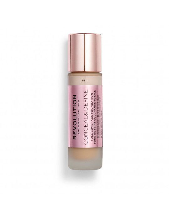 Fond de teint - MAKE UP REVOLUTION - Conceal & Define - Teinte F8 - 23ml - Couvrance totale
