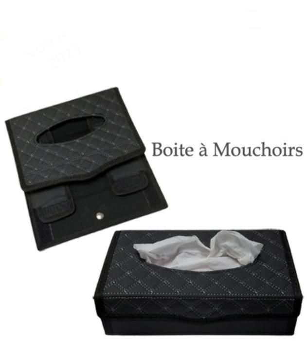 Boites a Mouchoirs en Cuir Gris