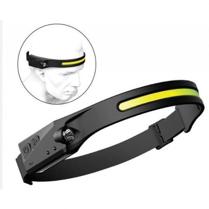 Lampe frontale - LED Cob - Rechargeable - Capteur intégré - Autonomie longue - Design léger