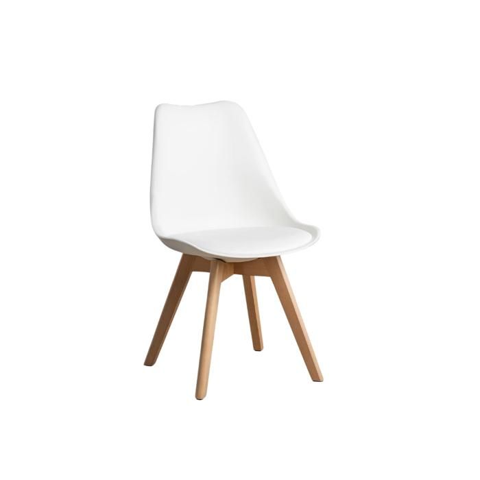 Chaise - SCANDINAVE - Extra Quality - Blanc - Bois massif - Ergonomique 66x58x46CM