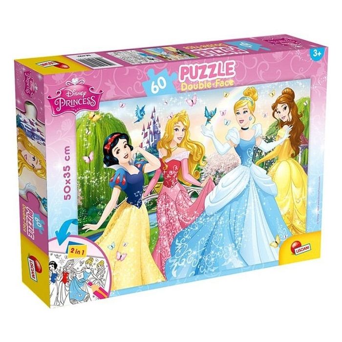 Puzzle - Lisciani - WDP Princesses Classiques - Double Face - 60 Pcs - 50x35cm