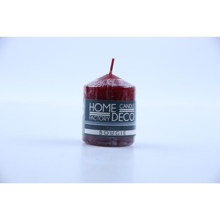 Bougie pilier bordeaux 80 x 58 mm