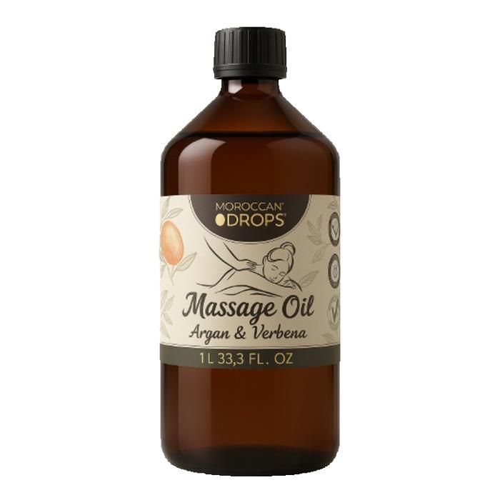 Huile de Massage Naturelle Argan & Verveine – Effet Apaisant 1L