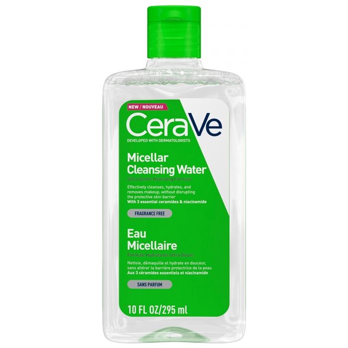 Eau Micellaire - Cerave - 295ml - Hydratante - Sans parfum - Peaux sensibles