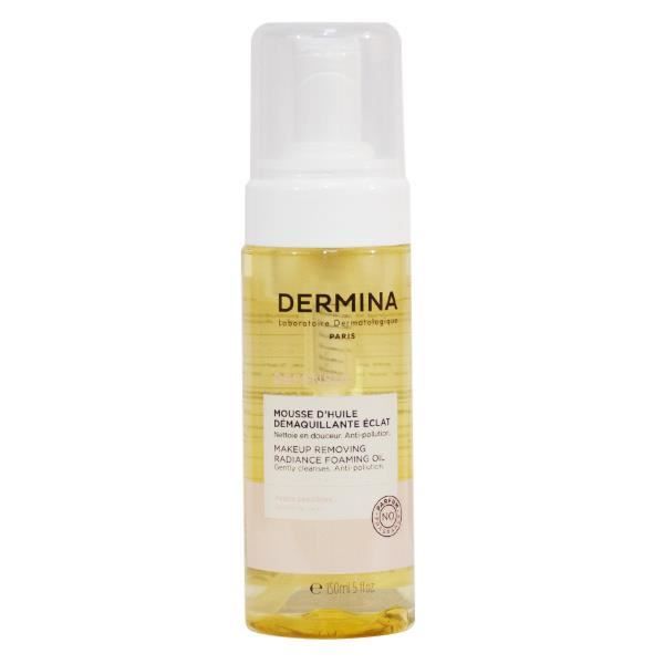 Mousse d'Huile Démaquillante - Dermina - Défensia - 150ml - Hypoallergénique - Peaux Sensibles