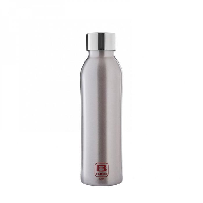 SILVER BRUSHED BBOTTLE DOUBLE PAROIS TWIN 500 ML