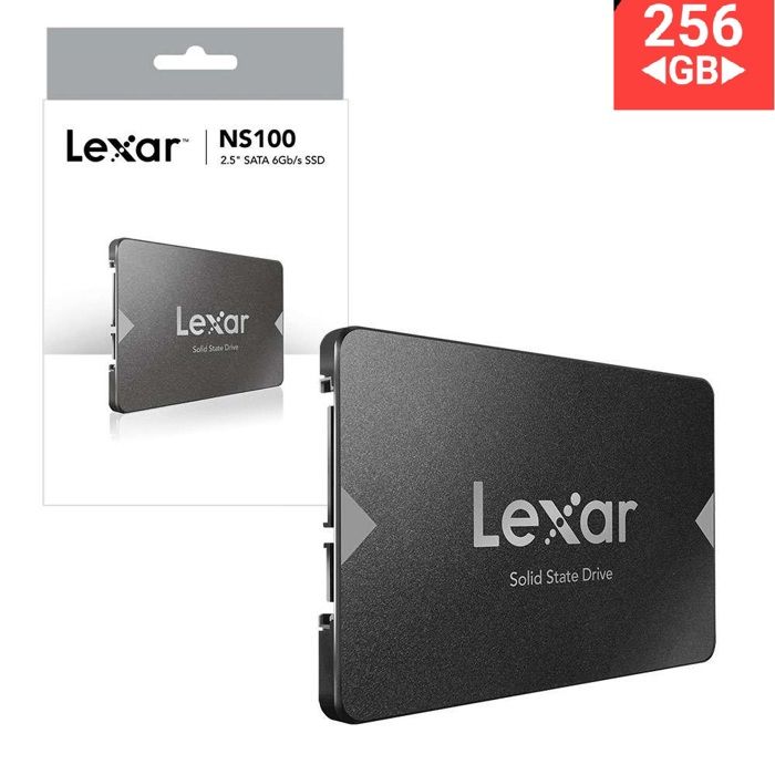 Lexar Disque SSD interne 256GB NS100 SSD 2,5" SATA III jusqu'à 520 Mo/s en lecture
