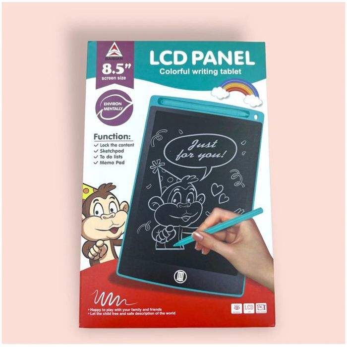 Tablette d'écriture et de dessin lcd effacable - 8.5 pouces