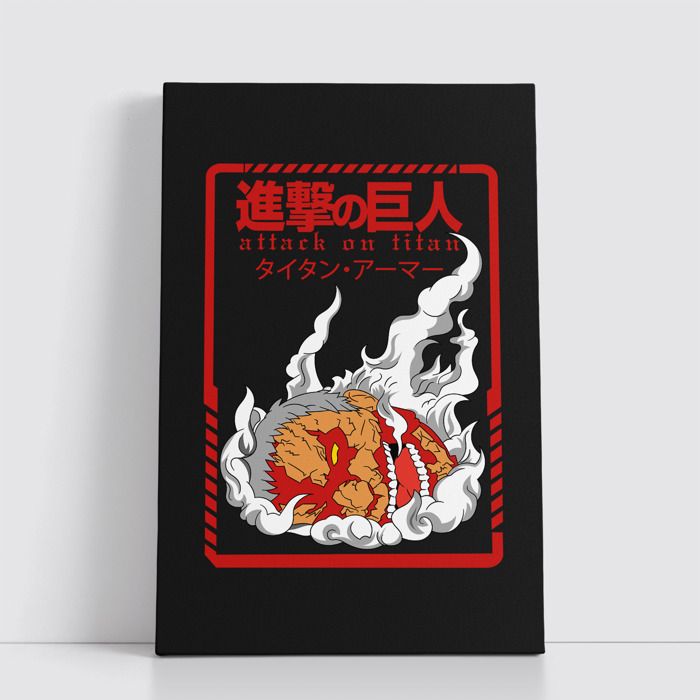 Tableau Manga Japonais sur Toile – Affiche Murale Attack on titan 25x40 cm pour Déco Otaku 34