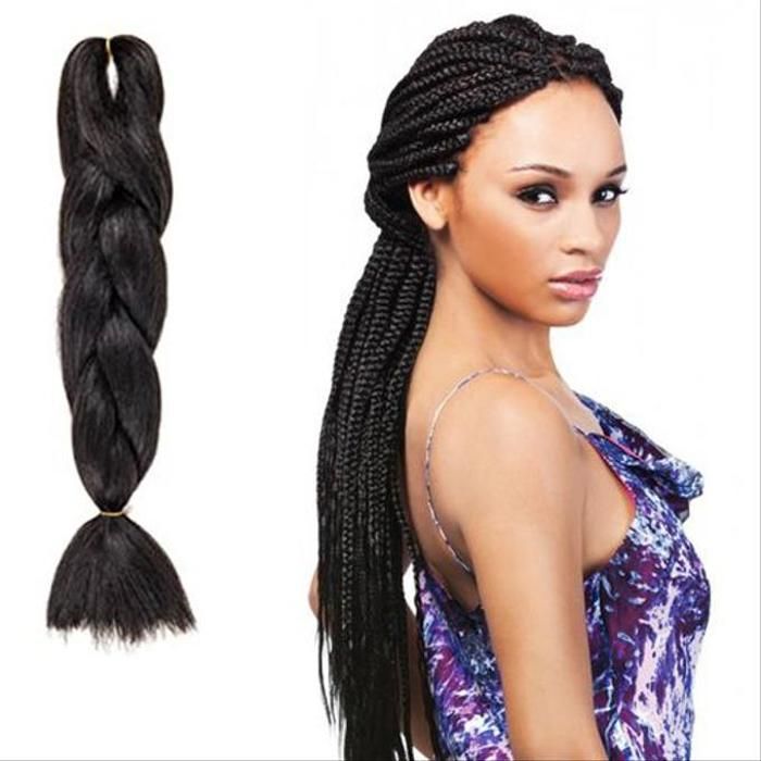 Extension de cheveux tressés - MARQUE - Noir - Adulte - Femme - Tresses ombrées