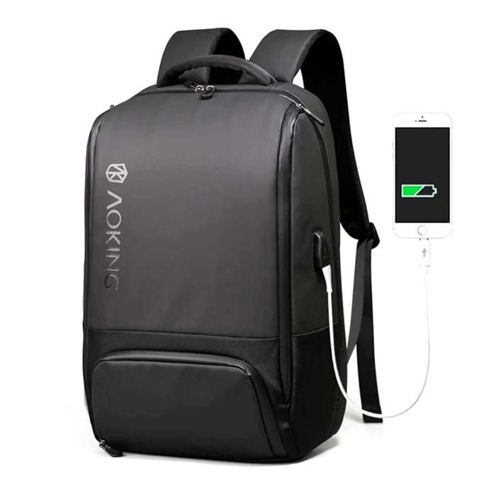 Sac à dos - Aoking - SN77880A - Léger - Port USB - 25L - Noir