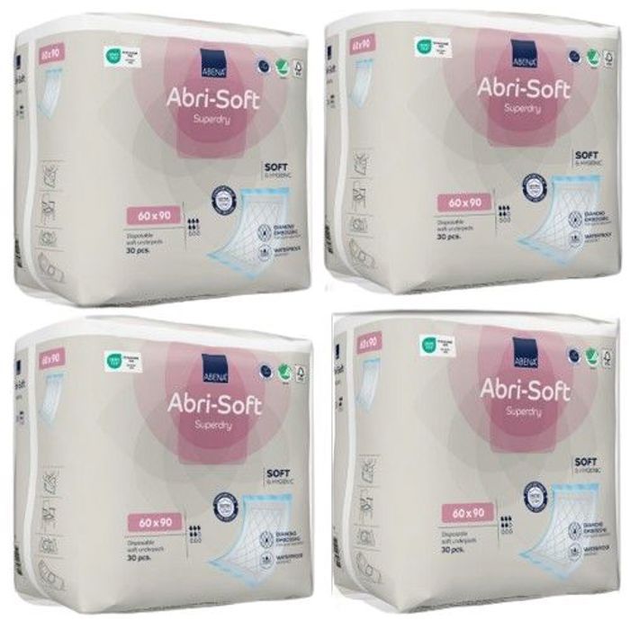 Couches pour Adultes - ABENA - Abri-Soft Superdry - 60x90cm - Anti-odeur - Protection contre les fuites