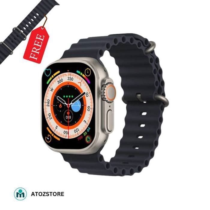 Montre connectée T10 Ultra avec fonction d'appel Bluetooth, modes sportifs, cardiaque, + Ceinture gratuite Couleur aléatoire