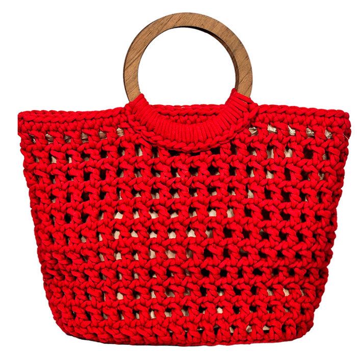 Sac à main - HANDYS - Jordi - Tissé à la main - Rouge - XL - Porté main