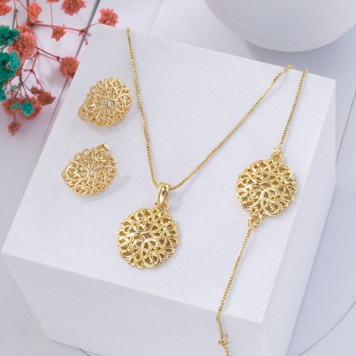 Parure plaque or haute qualite